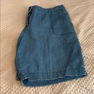 Denim Knee Length Shorts